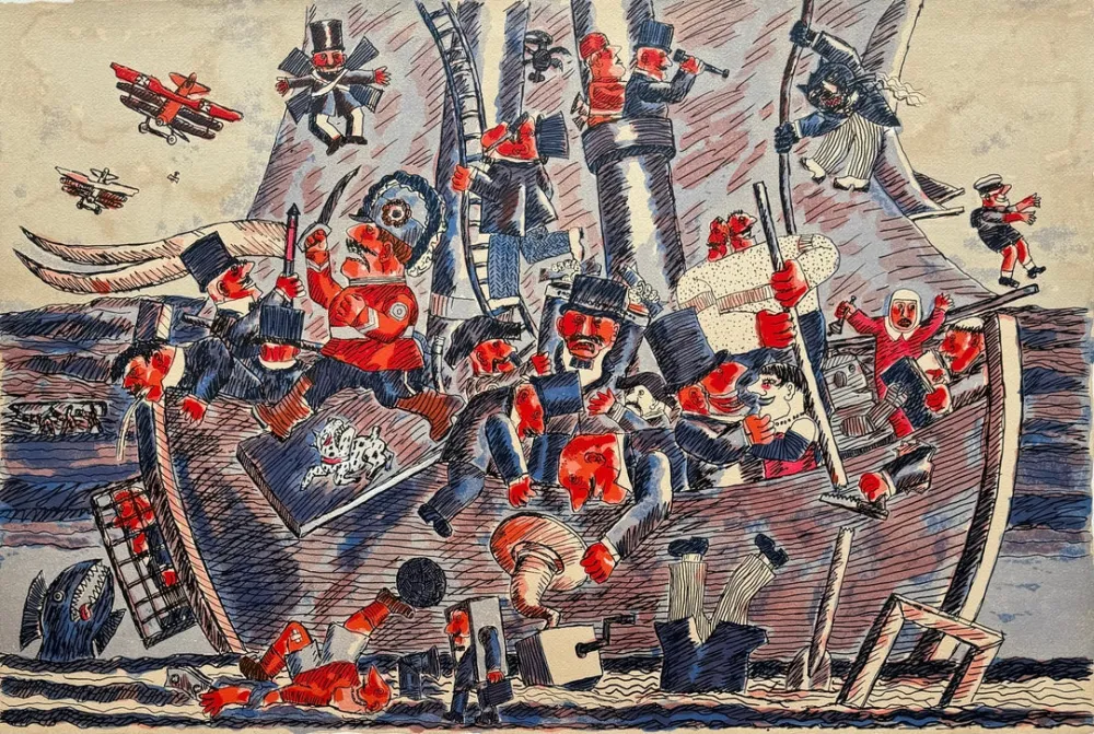 Zeefdruk Borghese - I naviganti