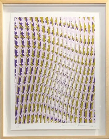 Zeefdruk Borofsky - Human Structures and the Light of Consciousness for Obama from the Artists for Obama Portfolio