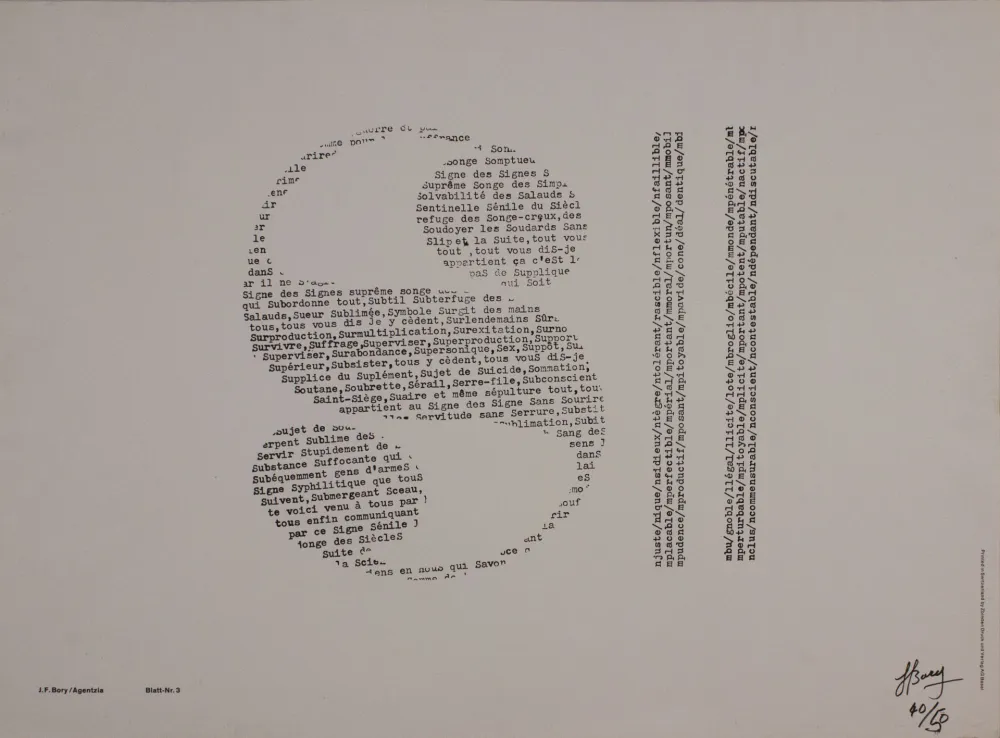 Zeefdruk Bory - Agentzia, Blatt-nr. 3