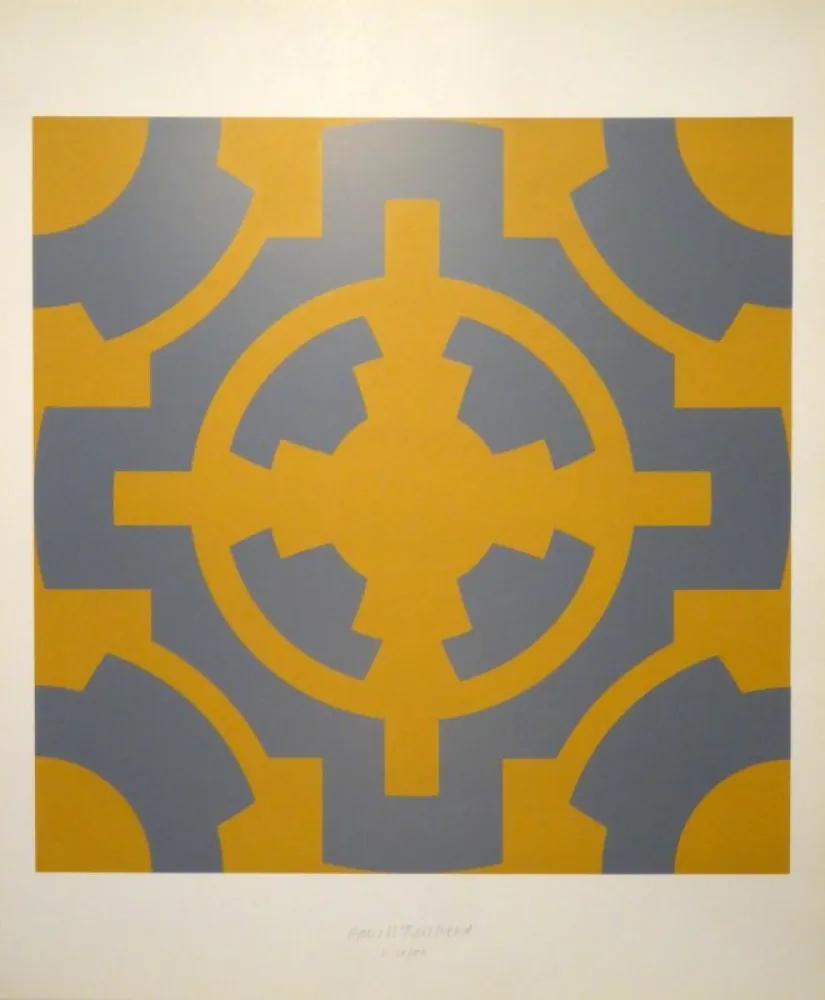 Zeefdruk Bosshard - Zentralsymmetrische Architekturgrundrisse. 