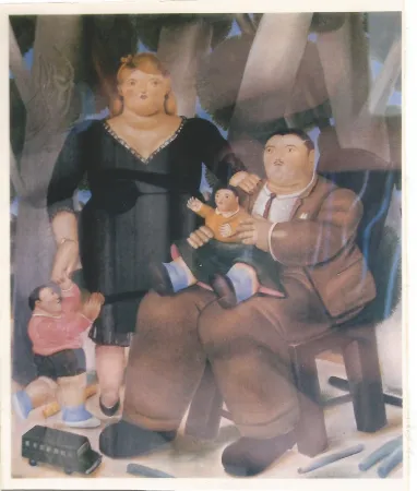 Lithografie Botero - Familia