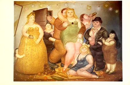 Lithografie Botero - Nuit