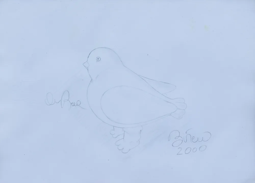 Zeefdruk Botero - Paloma, 2000