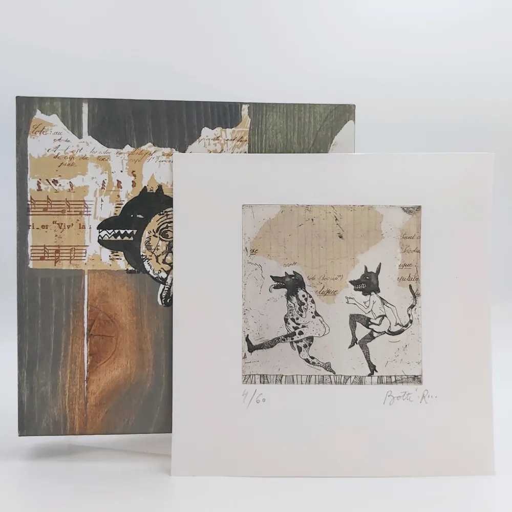 Geïllustreerd Boek Botti  - ANIMASCARADES / Coffret + Gravure