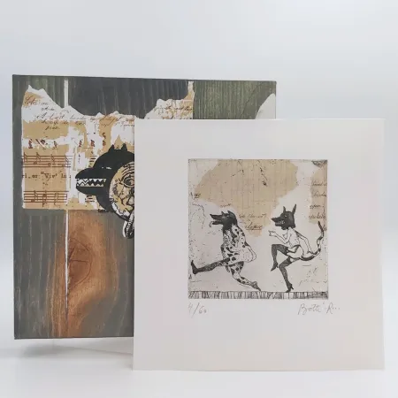 Geïllustreerd Boek Botti  - ANIMASCARADES / Coffret + Gravure