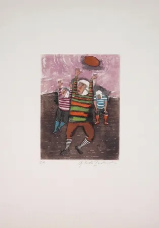 Aquatint Boulanger - Jeu de Ballon