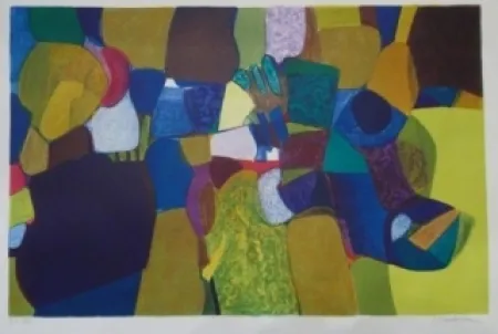 Lithografie Bourdouxhe - La petite maison dans la prairie