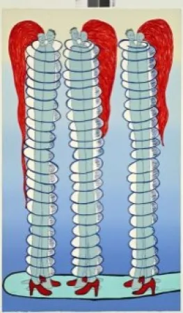 Lithografie Bourgeois - Couples, 2001