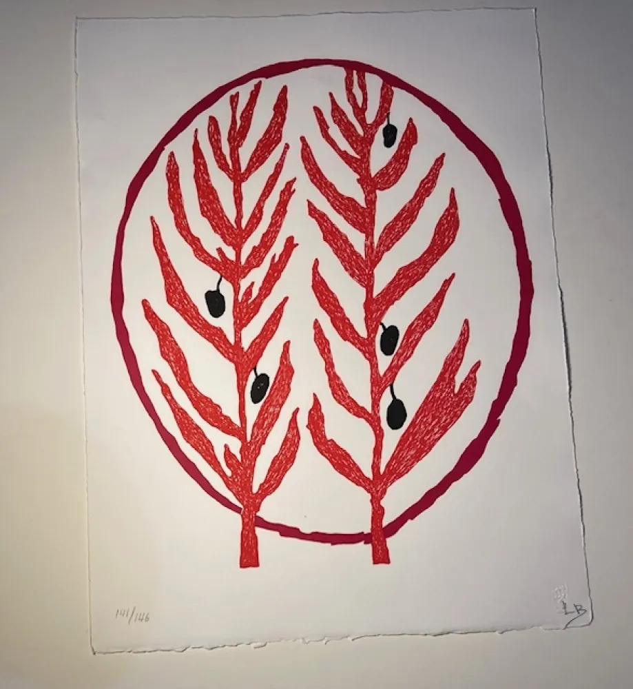 Lithografie Bourgeois - Rameaux d'Olivier