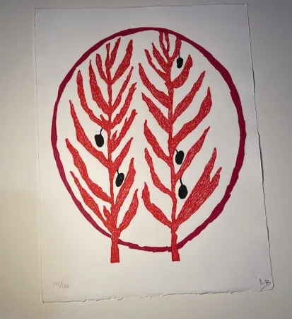 Lithografie Bourgeois - Rameaux d'Olivier