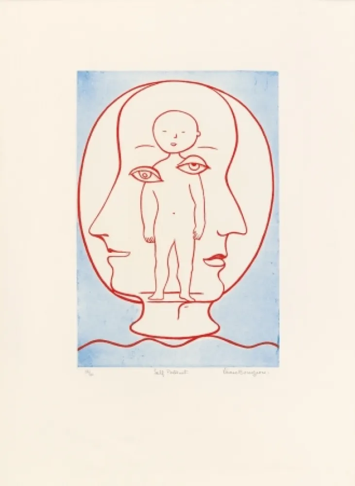 Ets En Aquatint Bourgeois - Self-Portrait (Weitman 12)