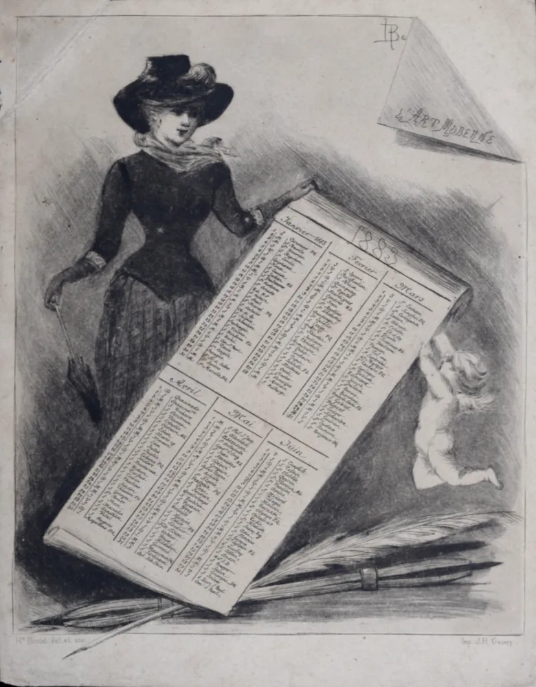 Lithografie Boutet - L'Art Moderne, 1883