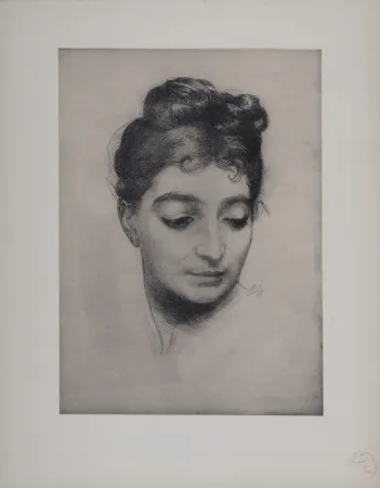 Lithografie Bracquemond - Portrait, 1897