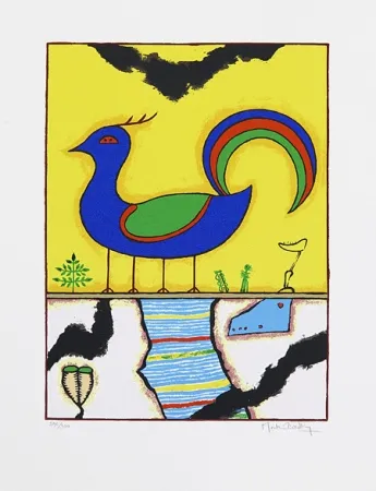 Zeefdruk Bradley - Blue Bird