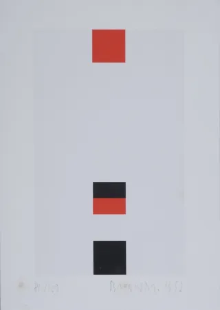 Zeefdruk Brandt - Composition abstraite #3