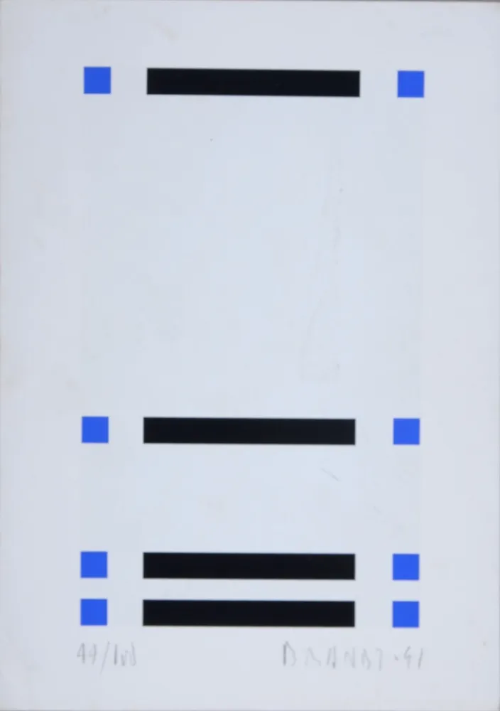 Zeefdruk Brandt - Composition abstraite #6