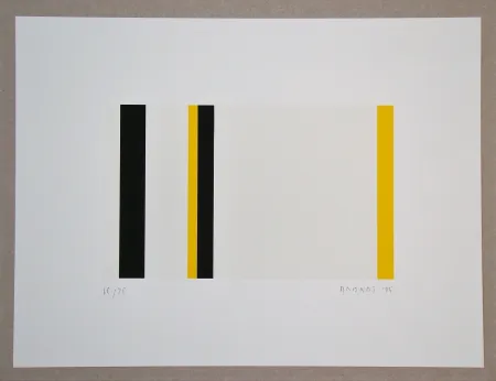 Zeefdruk Brandt - Gelb und Schwarz