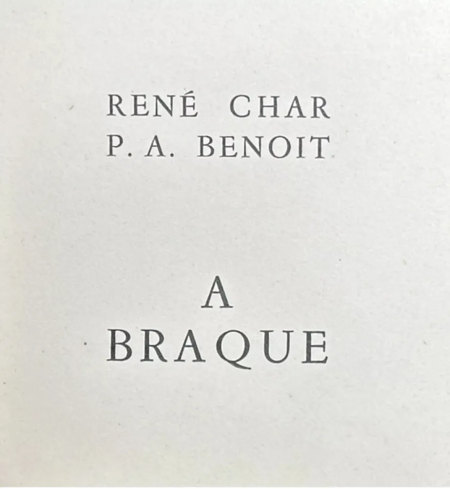 Geïllustreerd Boek Braque - A BRAQUE
