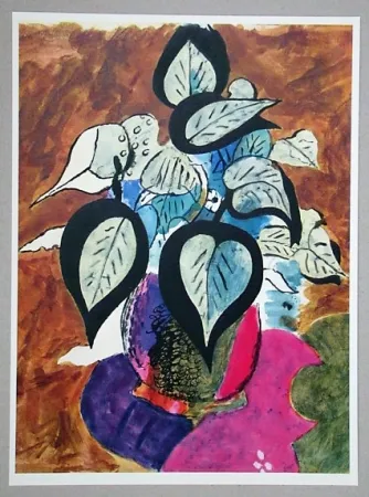 Lithografie Braque (After) - Feuillage en couleurs