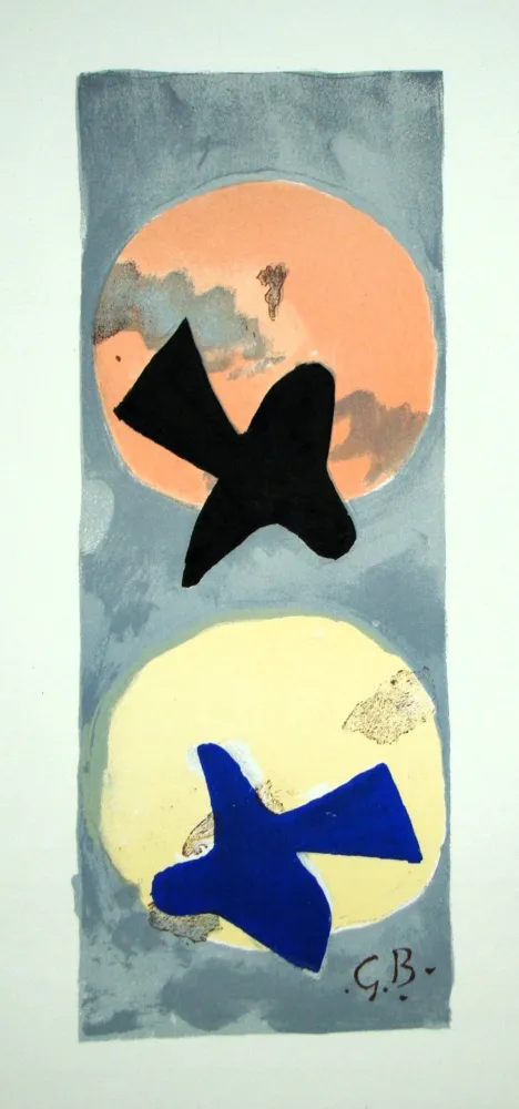 Lithografie Braque (After) - Soleil et Lune II.