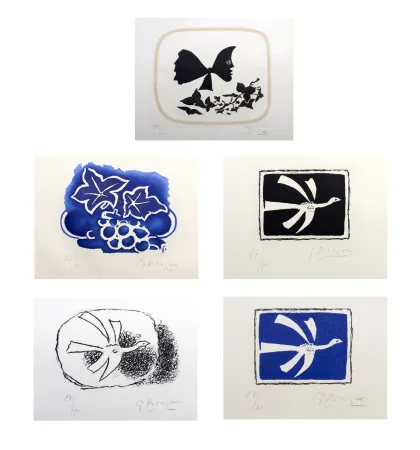 Ets En Aquatint Braque - AOÛT. Suite complète signée des gravures + 1 gravure inédite (Louis Broder, 1958)