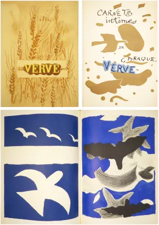 Geïllustreerd Boek Braque - BRAQUE CARNETS INTIMES - VERVE  Vol. VIII. N° 31-32 (1955)