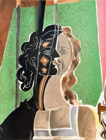 Lithografie Braque - Cubist Portrait