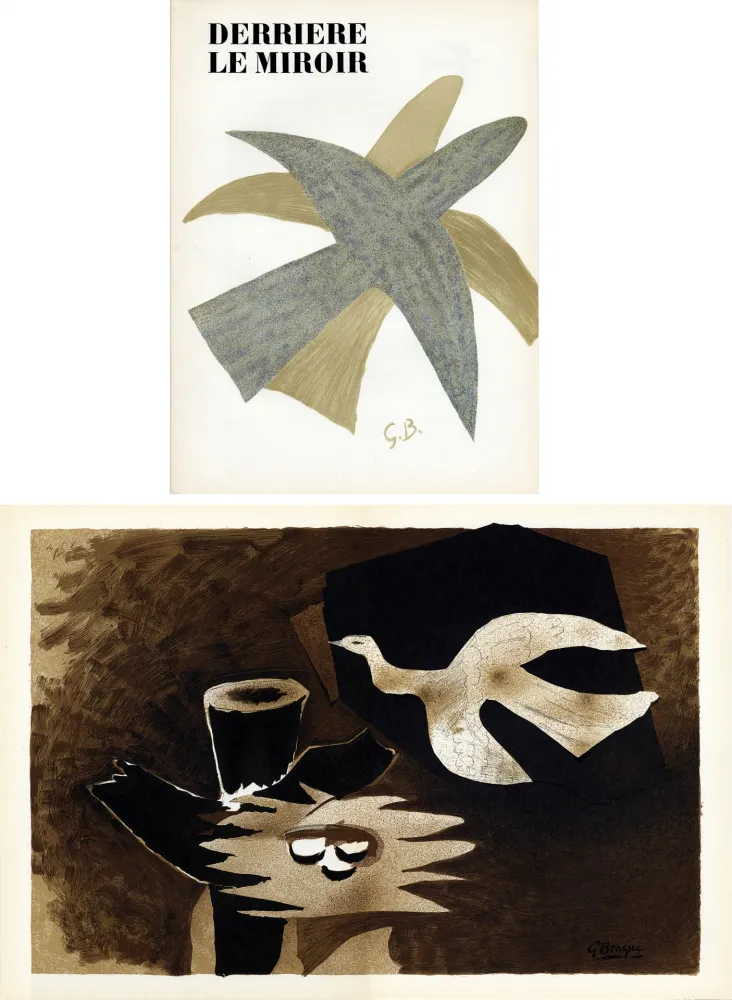 Geïllustreerd Boek Braque - DERRIÈRE LE MIROIR N° 85-86. BRAQUE. Avril-mai 1956.