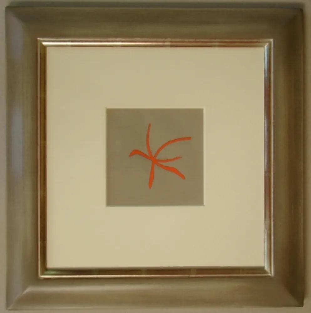 Lithografie Braque - Étoile de mer rouge, 1962