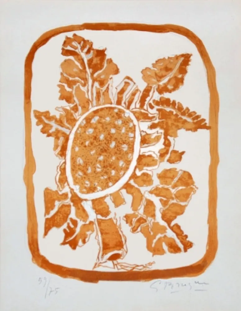 Lithografie Braque - Fleur d'automne (Autumn Flower)