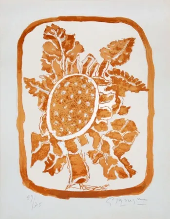 Lithografie Braque - Fleur d'automne (Autumn Flower)