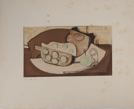 Lithografie Braque - Grenade et pipe