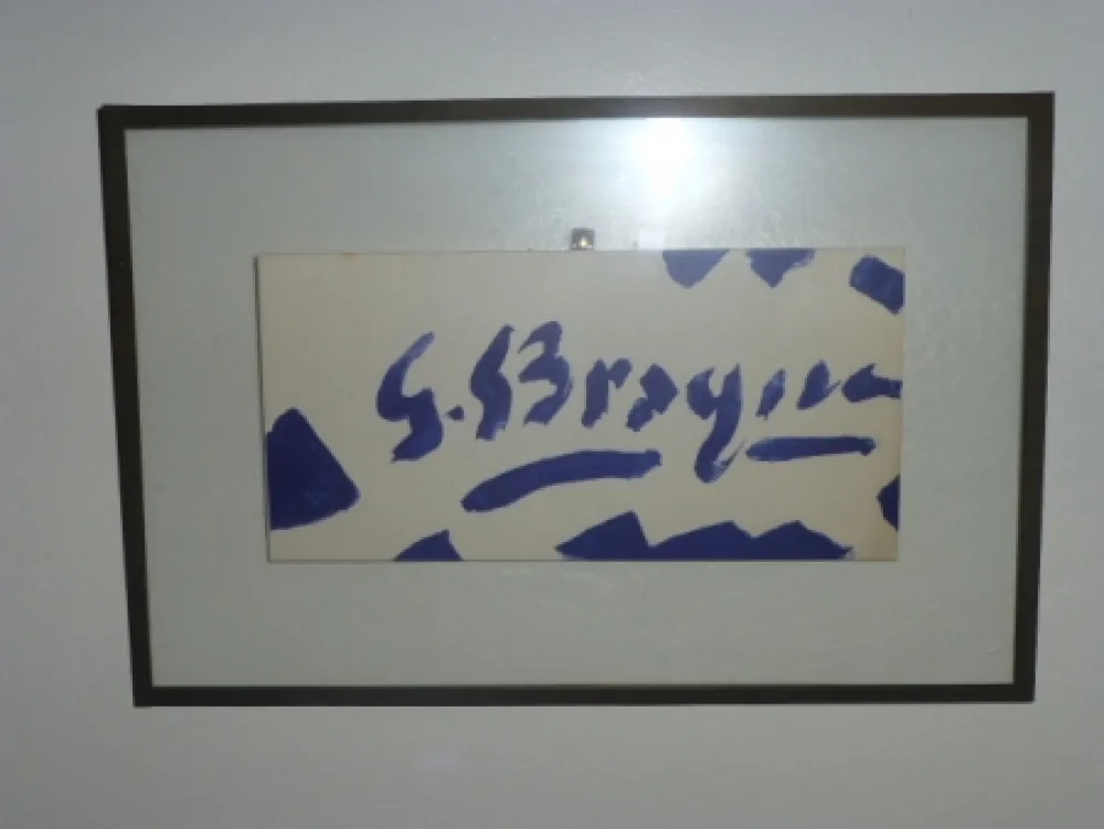 Lithografie Braque - Invitation à la galerie Maeght