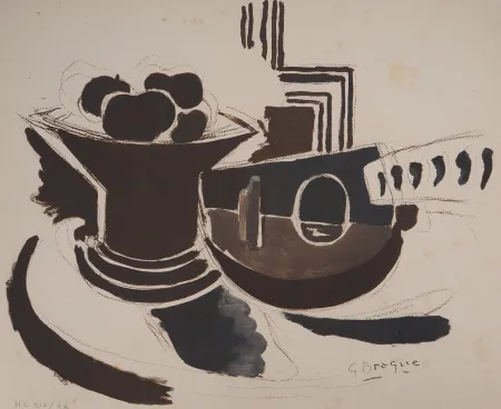 Lithografie Braque - La mandoline