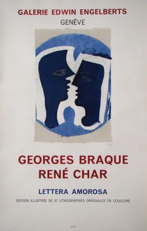 Lithografie Braque - Le Couple - Lettera Amorosa