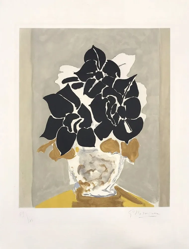 Ets En Aquatint Braque - Les Amaryllis (Amaryllis)