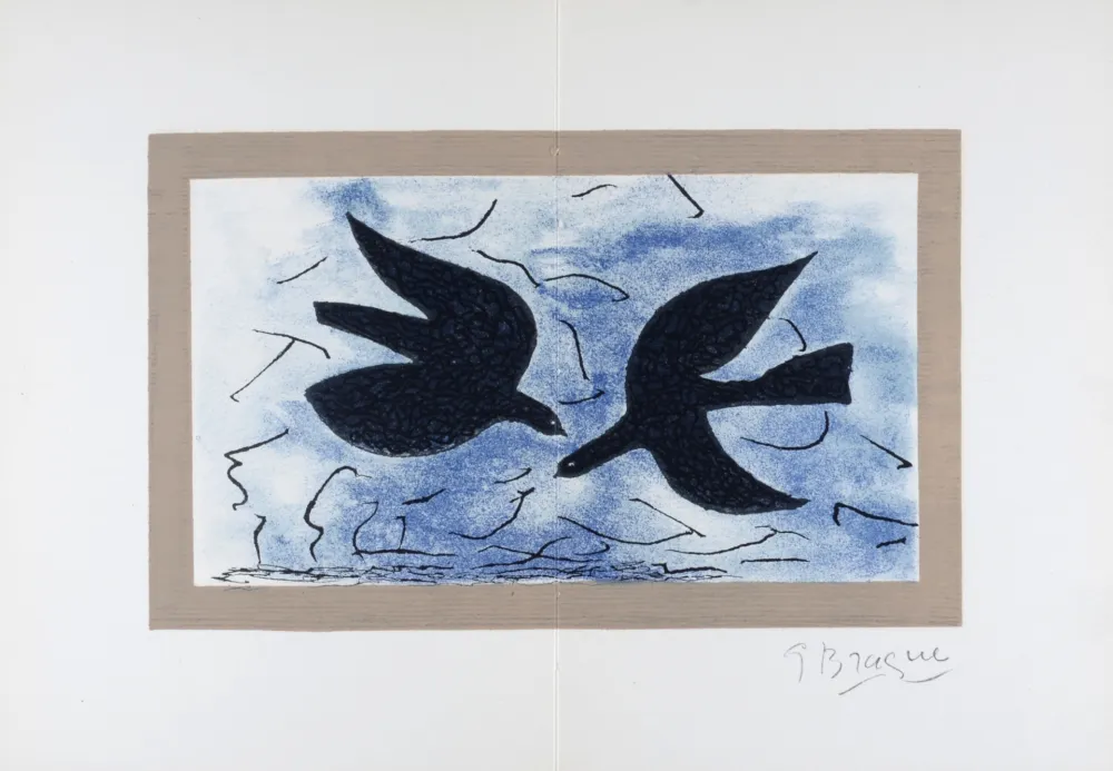 Lithografie Braque - Les deux Oiseaux, 1966