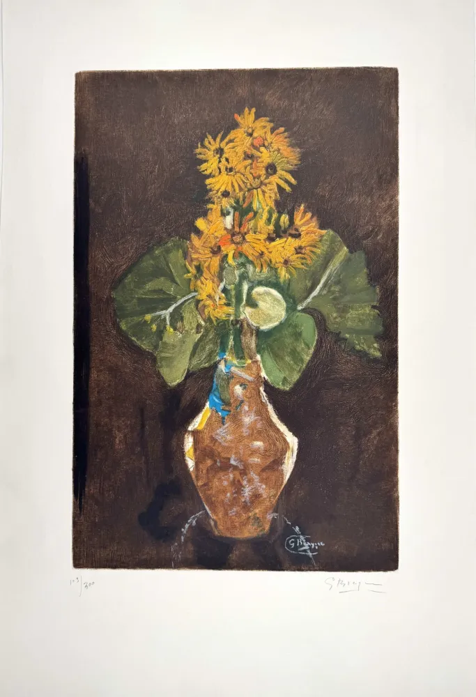 Ets En Aquatint Braque - Les Marguerites 