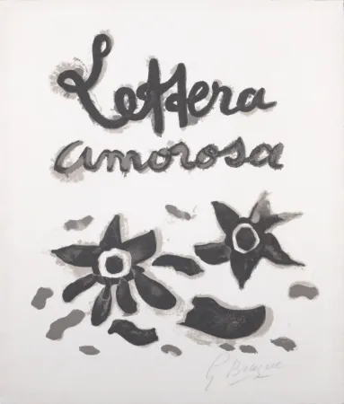 Lithografie Braque - Lettera Amorosa - Hand-signed