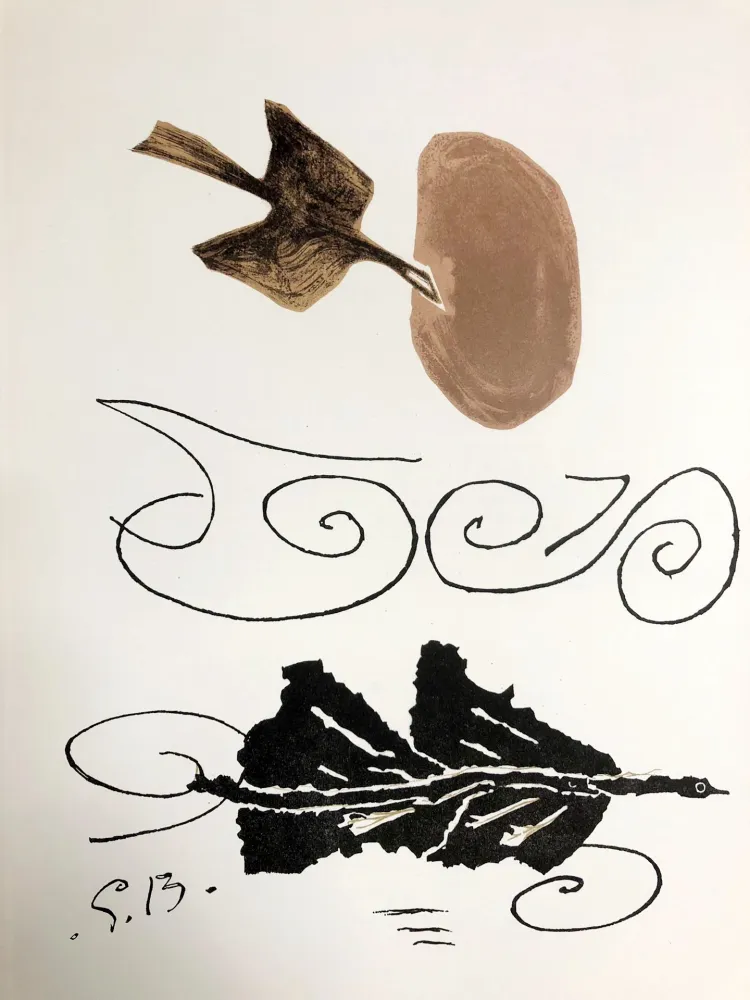 Lithografie Braque - L'oiseau