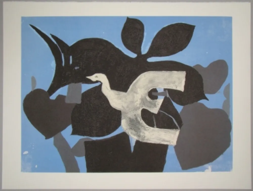 Lithografie Braque - L'oiseau dans le paulownia