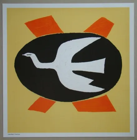 Lithografie Braque - L'oiseau de feu, 1958