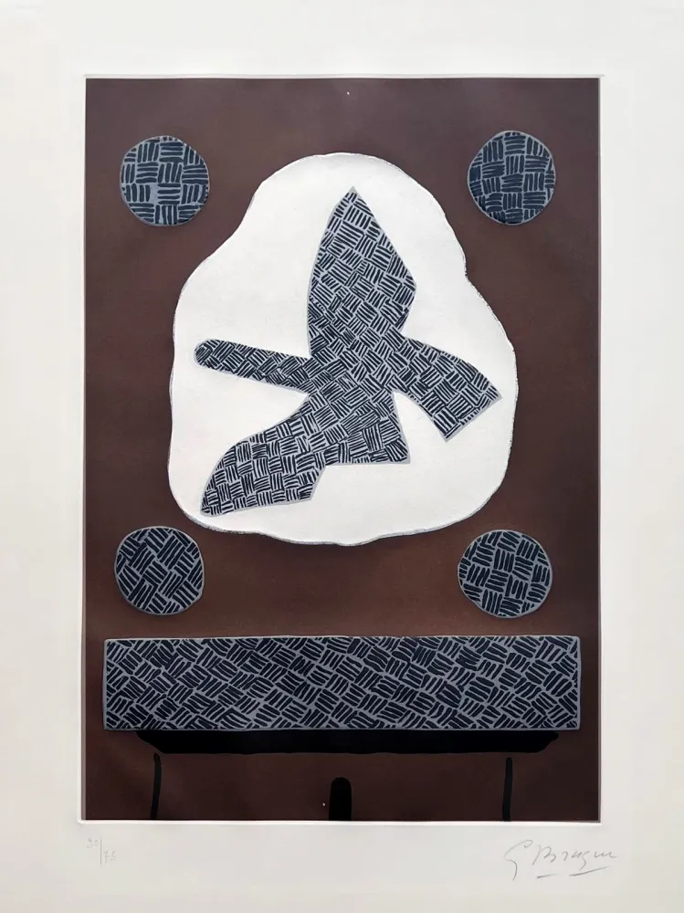 Ets En Aquatint Braque - L'oiseau de passage