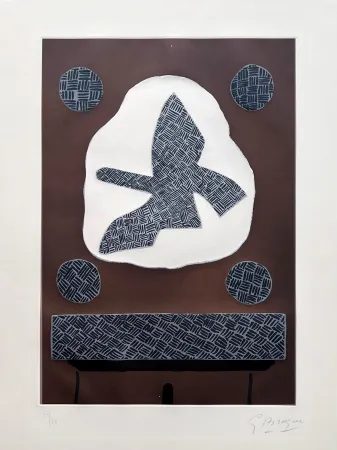 Ets En Aquatint Braque - L'oiseau de passage