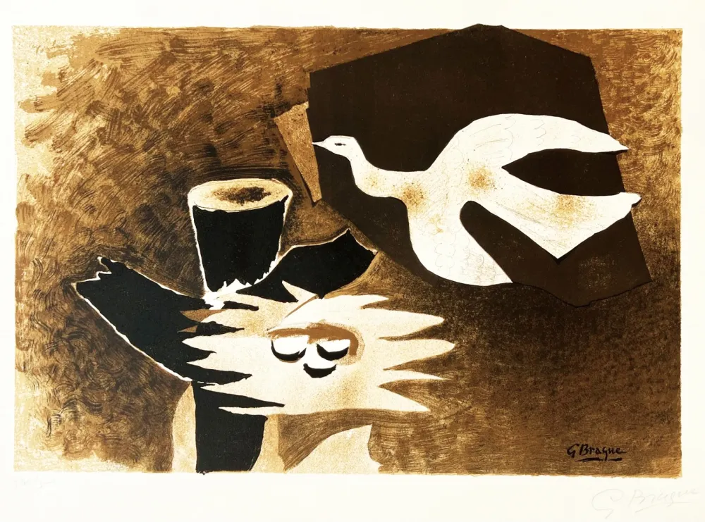 Lithografie Braque - L'oiseau et son nid 
