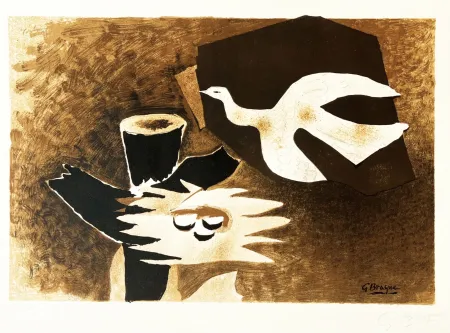 Lithografie Braque - L'oiseau et son nid 
