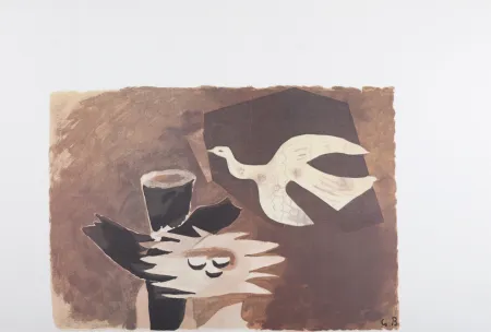 Lithografie Braque - L'Oiseau et son nid, 1956