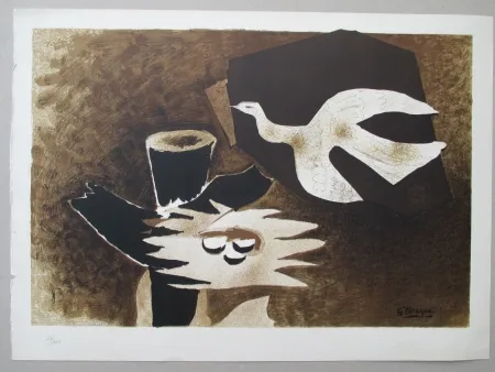 Lithografie Braque - L'Oiseau et son nid