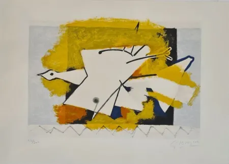 Lithografie Braque - L'oiseau jaune 