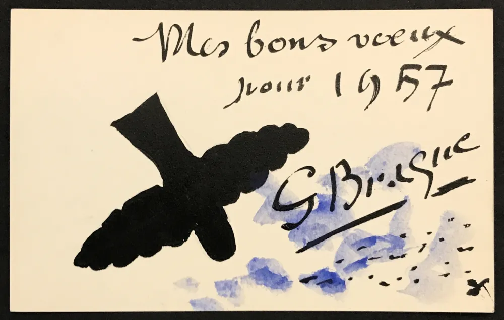 Geen Techniek Braque - Mes bons voeux pour 1957 (Greeting Card)